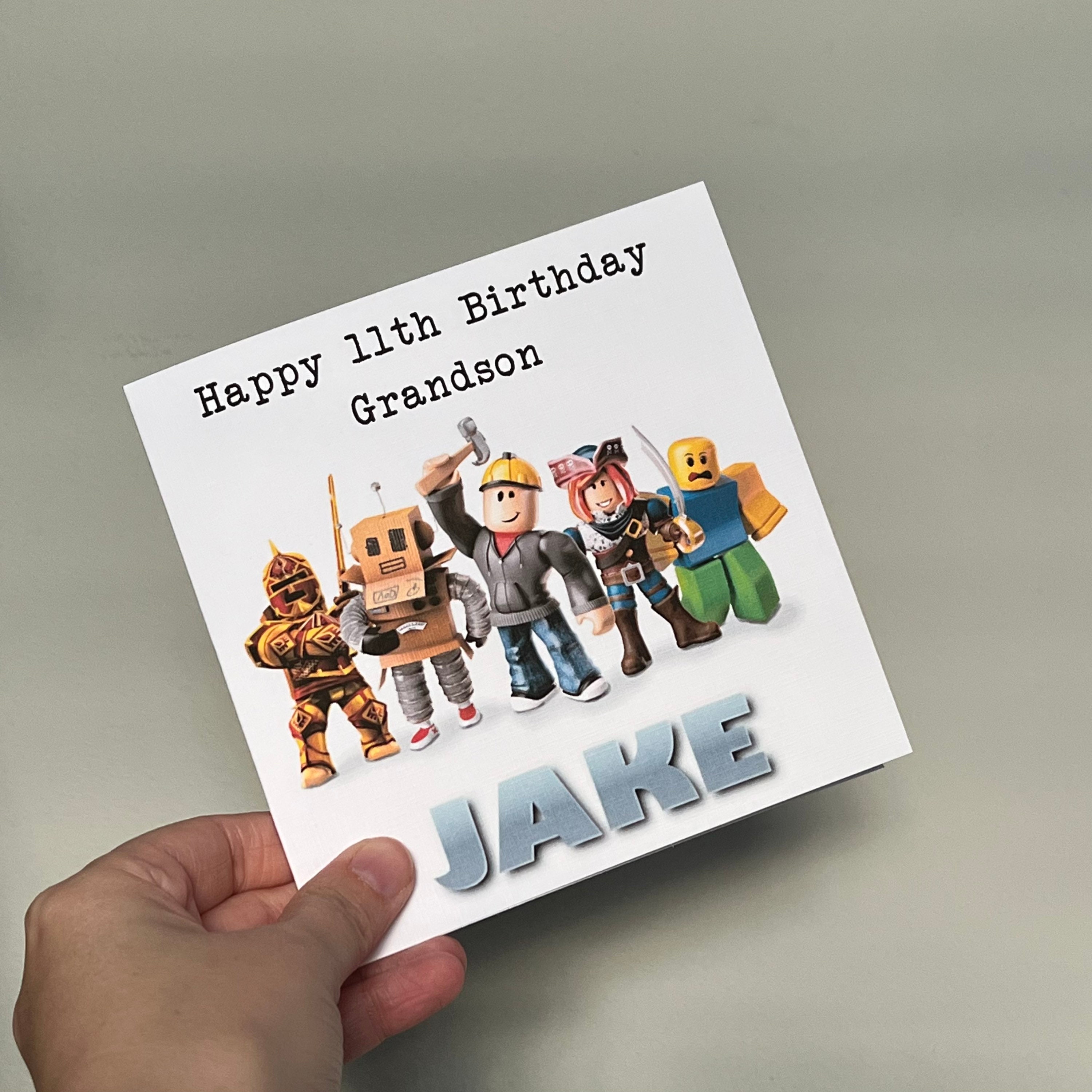 ROBLOX Card Birthday Roblox Birthday Card Childrens Birthday Card Il Qv6j 
