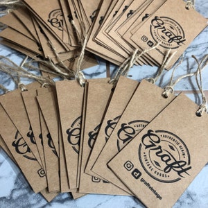 SWING TAGS KIT | single or double sided | hang tags | garment tags | labels | slim tags | business tags | company tags