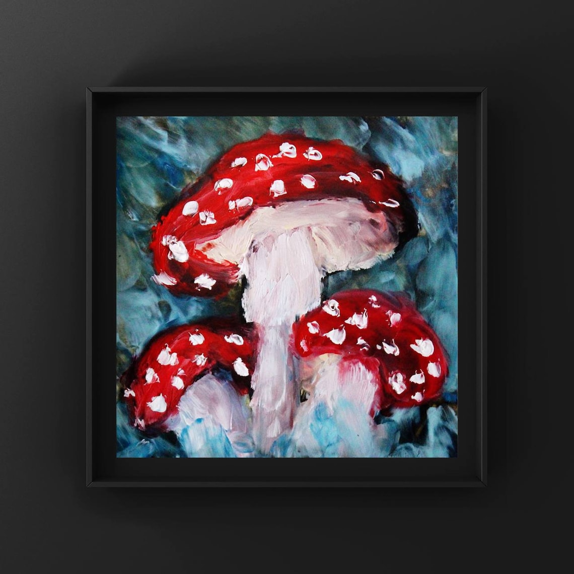 Mushroom Oil Painting 6 Mushroom Wall Art Farmhouse Etsy