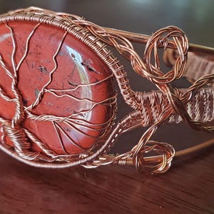Braided tree of life cuff bracelet
