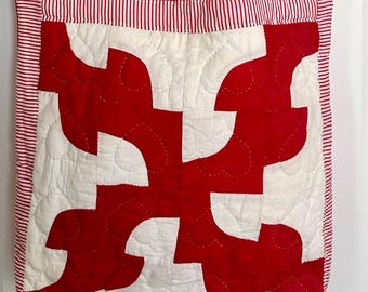 Tote Bag Upcycled Quilt Handmade Project Tote