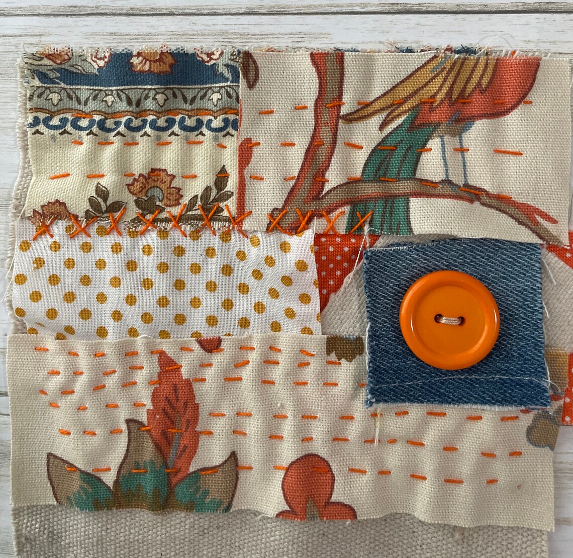 Vintage Patch Recycled Fabrics Patch Time Worn Patch Etsy