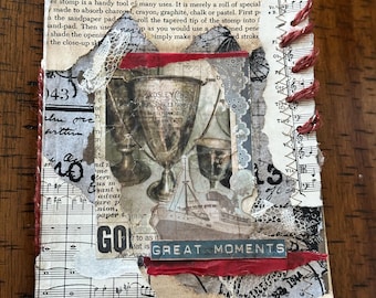 Junk Journal Small Collage Topper Scrappy Travel Field Guide