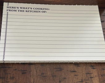 Vintage Recipe Cards: 4x6 Blank Cooking Cards for Journaling