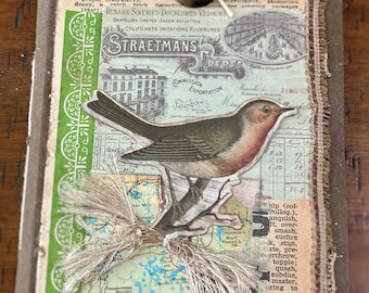 Field and Feather Collection Junk Journal Collage Mixed Media Art Book Field Guide Writing