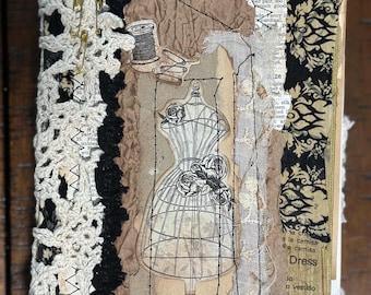 Junk Journal Collage Sewing Scrapbook Art Book Writing Journal