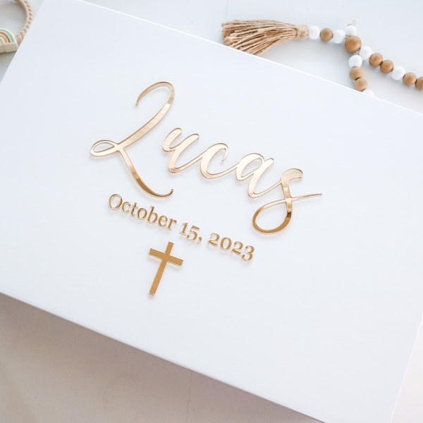 Large Keepsake Box for Baptism Etsy