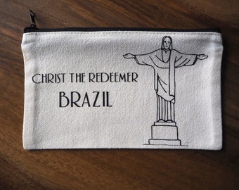 Cosmetic bag Christ the Redeemer Brazil, one of the Seven new world wonders.