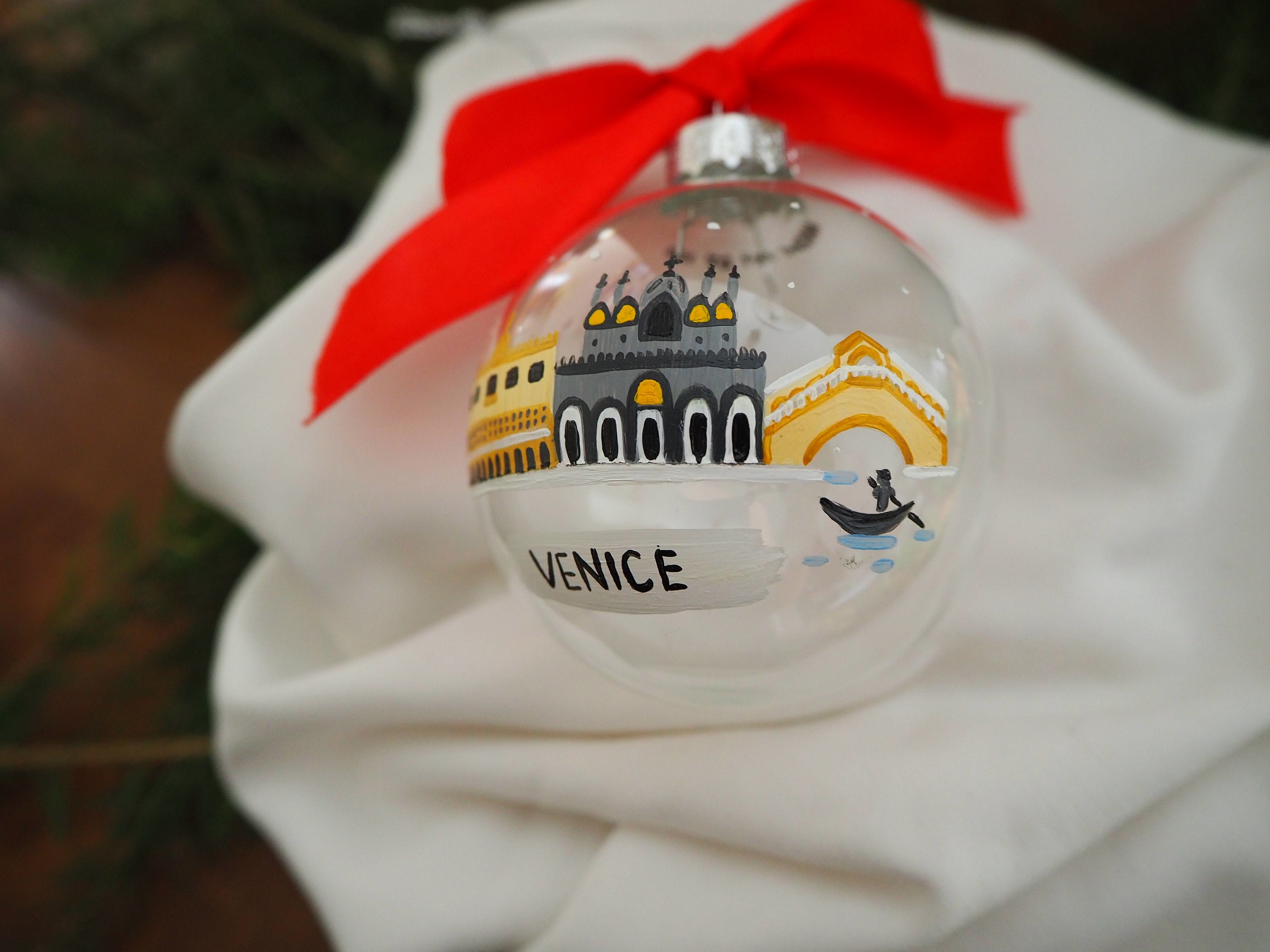Venice Italy Christmas Ornament Glas Christmas Tree Bauble Etsy