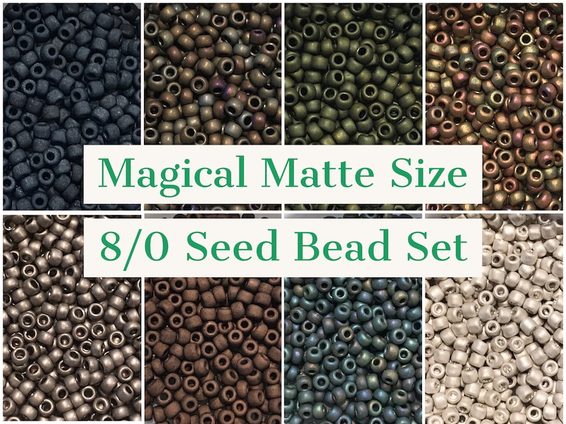 10g each Magical Matte Size 80 Seed Bead Color Set 8 colors