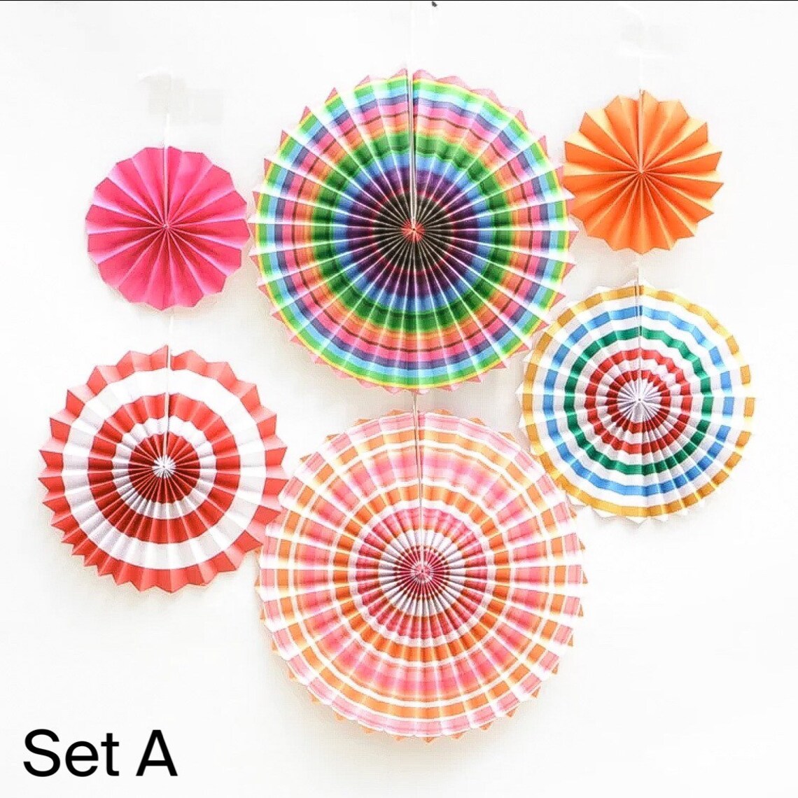 Set of 6 Decorative paper fans. Party decorations. Decorate a Etsy