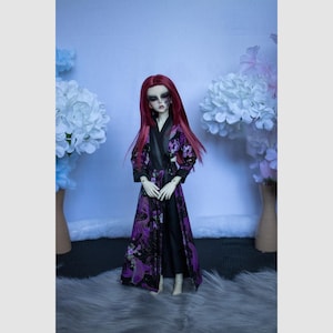 Elegant BJD Outfit for Slim MSD | 3-Piece Set: Lined Jacket, Pants & Skirt | Handmade | One of a Kind