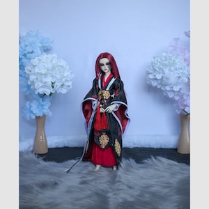 Traditional Fantasy Outfit for MSD Slim BJD | Robe, Shirt, Pants, Belt & Sword | Handmade | One of a Kind