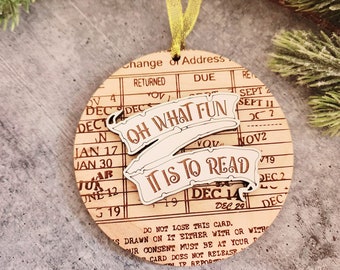 Digital File Only!! | Library Due Date Card Ornament | Library Ornament | Gift for book lovers | Book Lover Ornament | Laser file Ornament