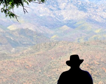 Photography Prints, Wall Art, Photos, Matted Print, Cowboy, Arizona