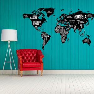 Wandaufkleber, PLANISFERO SCRITTE Aufkleber