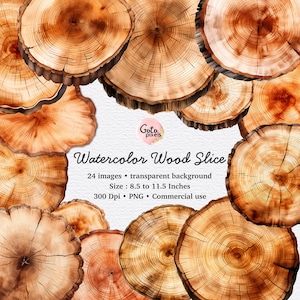 Aquarel hout segment PNG cliparts, hout segment sublimatie ontwerp, houten frames, houten bruiloft illustraties, bos decor commercieel gebruik