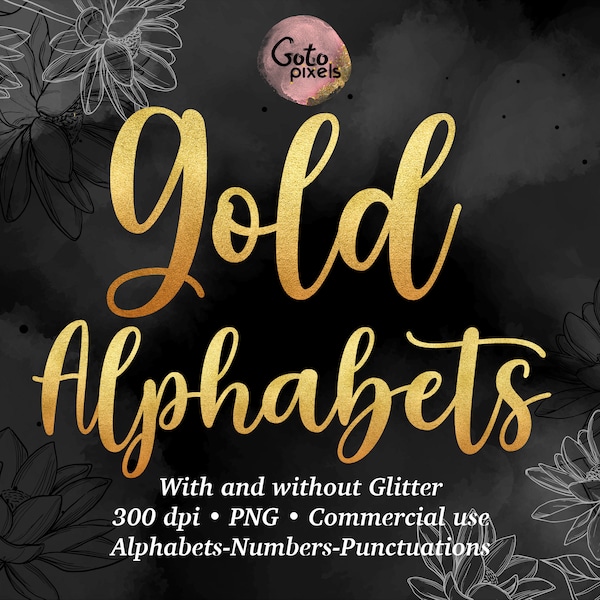 Gold letters clipart, Gold glitter ombre alphabet clipart, Gold font clipart, Gold alphabet clip art, Typography, Decorative letters 64