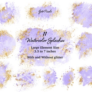 Purple Watercolor glitter clipart | Splashes and Splotches clip art | Watercolor Backgrounds, Purple Watercolor Clipart, Logo Background| 29