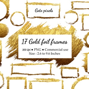 Gold Rahmen Clipart, Gold FolienRahmen, Glitzer Clip Art Frames, Gold Tags, Golden Edge, Gold Rand, Gold Formen PNG kommerzielle Nutzung