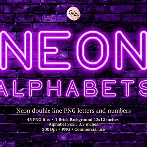 purple neon alphabet clipart, Neon letters clipart, Digital neon font, Neon numerals, Neon overlays, Neon numbers, Digital neon, Brick, PNG