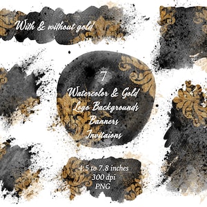 Black Watercolor Damask, Watercolor PNG background, Watercolor splatter Logo Background Commercial use Digital download
