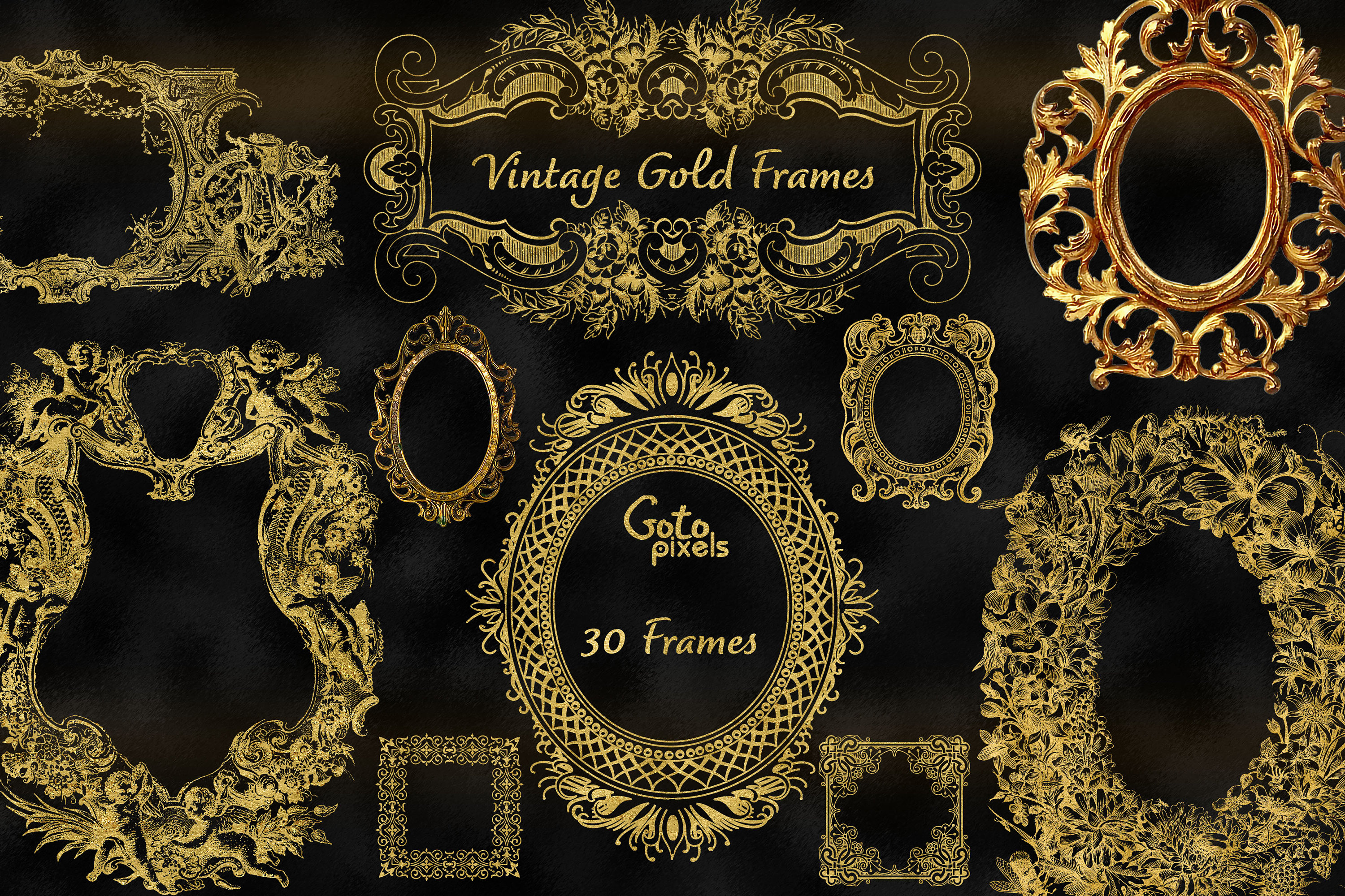 Vintage Gold Frame Vector