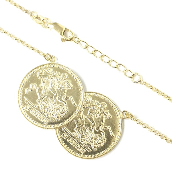 Double Coin Necklace Etsy UK