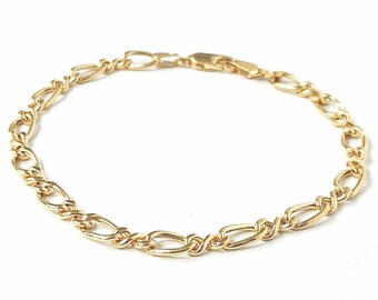 Details about   Yellow Gold Cross Chain Bracelet 9 Carat Hallmark British Made Ladies