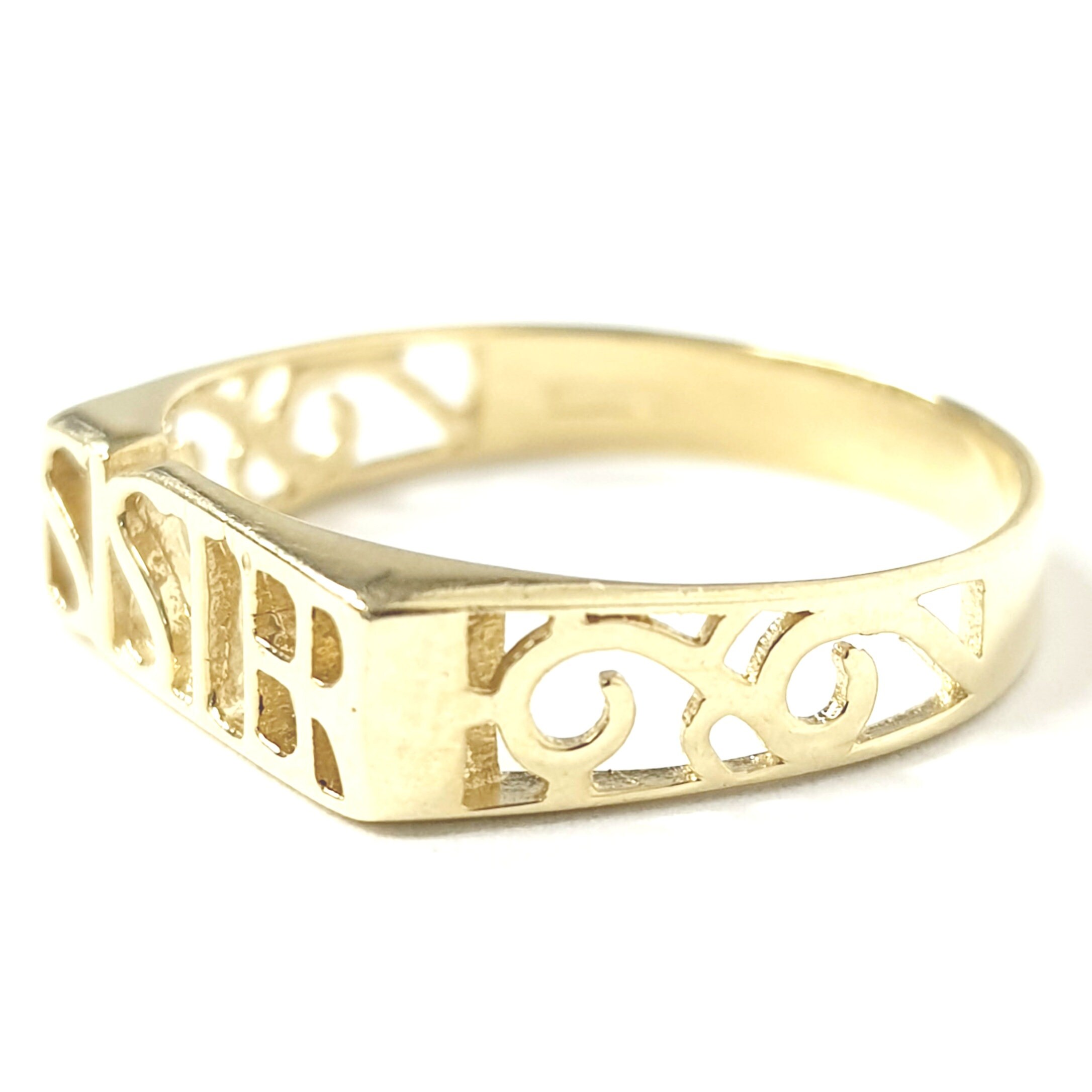 9ct gold cheap sister ring