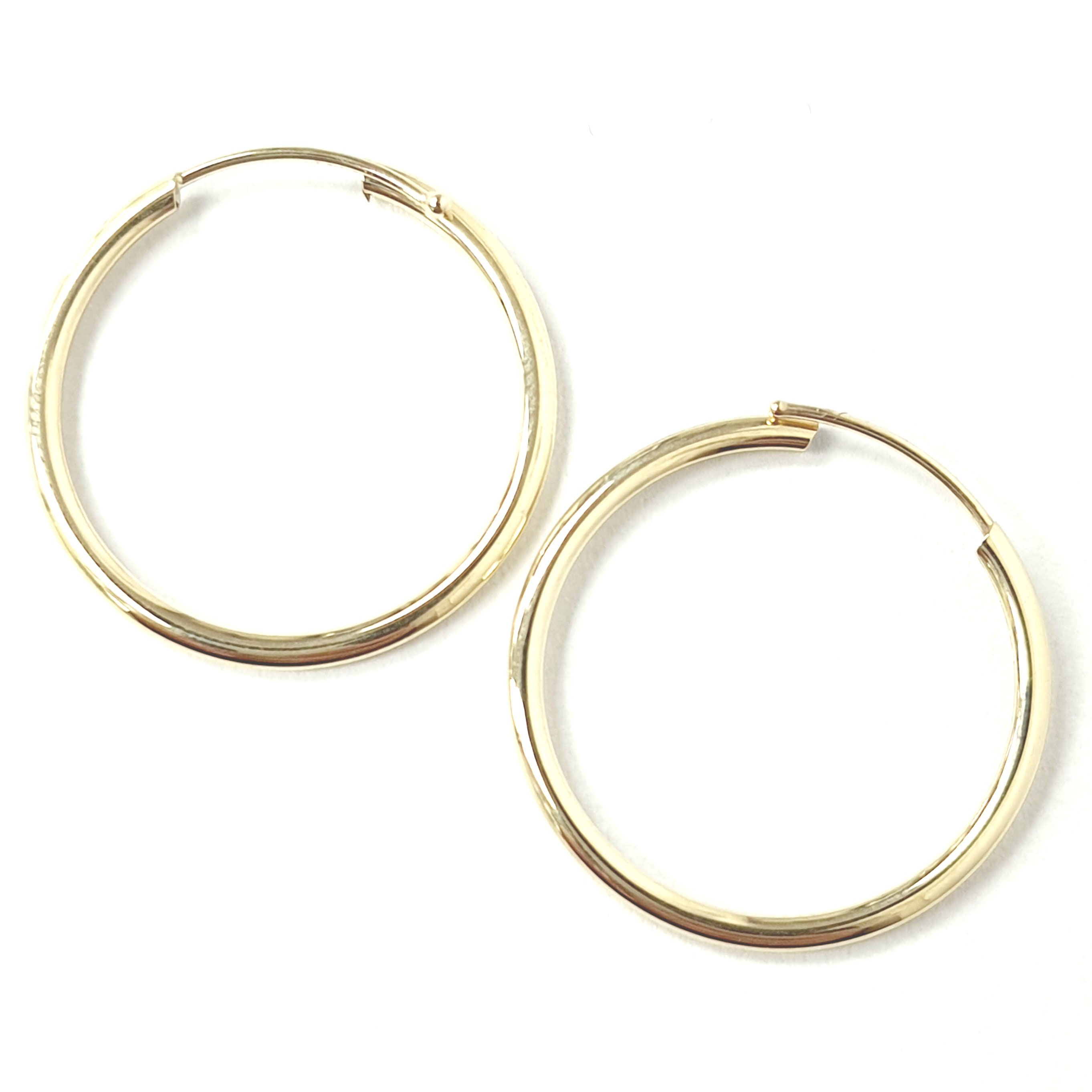 9ct Gold Sleeper Hoop Earrings 20mm Size Men's or Ladies Etsy