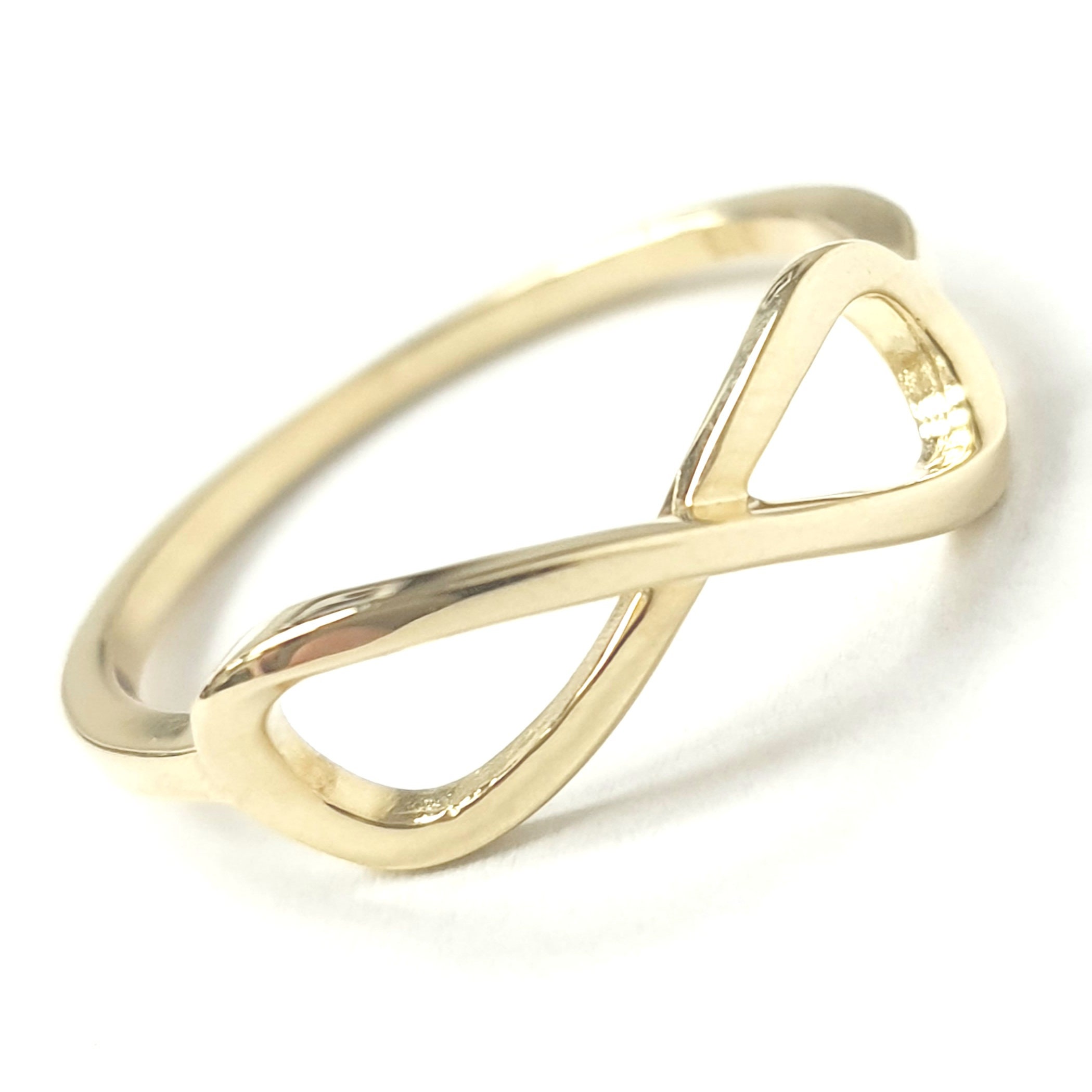 9ct Gold Infinity Ring Ladies Yellow Gold NEW 5.5 mm Wide 1.2g Etsy
