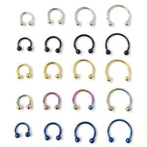 Steel Body Jewellery Septum Piercing Nose Ring Nose Lip Hoop Tragus Helix