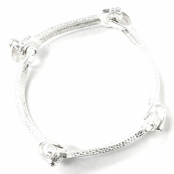 Solid silver screw bangle discount