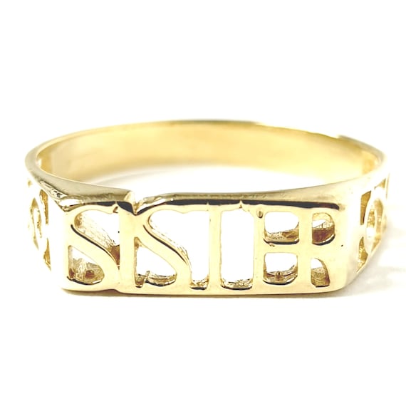 9ct Yellow Gold NEW 4.7mm Wide SISTER Ring 1.8g Size N 4.5mm Wide