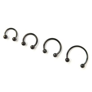 Steel Body Jewellery Septum Piercing Nose Ring Nose Lip Hoop Tragus Helix image 4