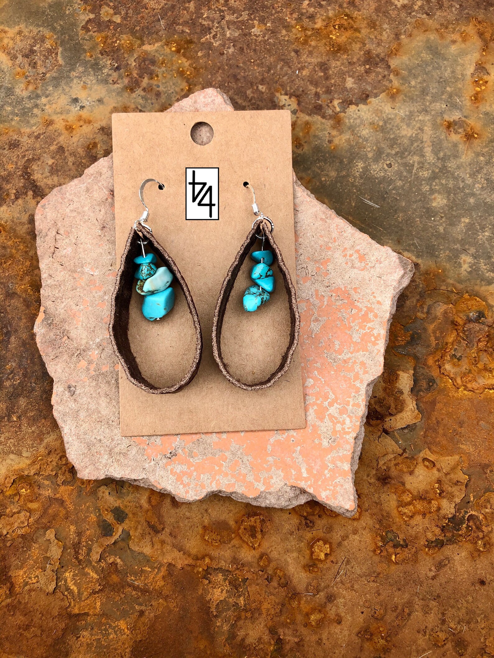 Leather Hoop Earrings Etsy