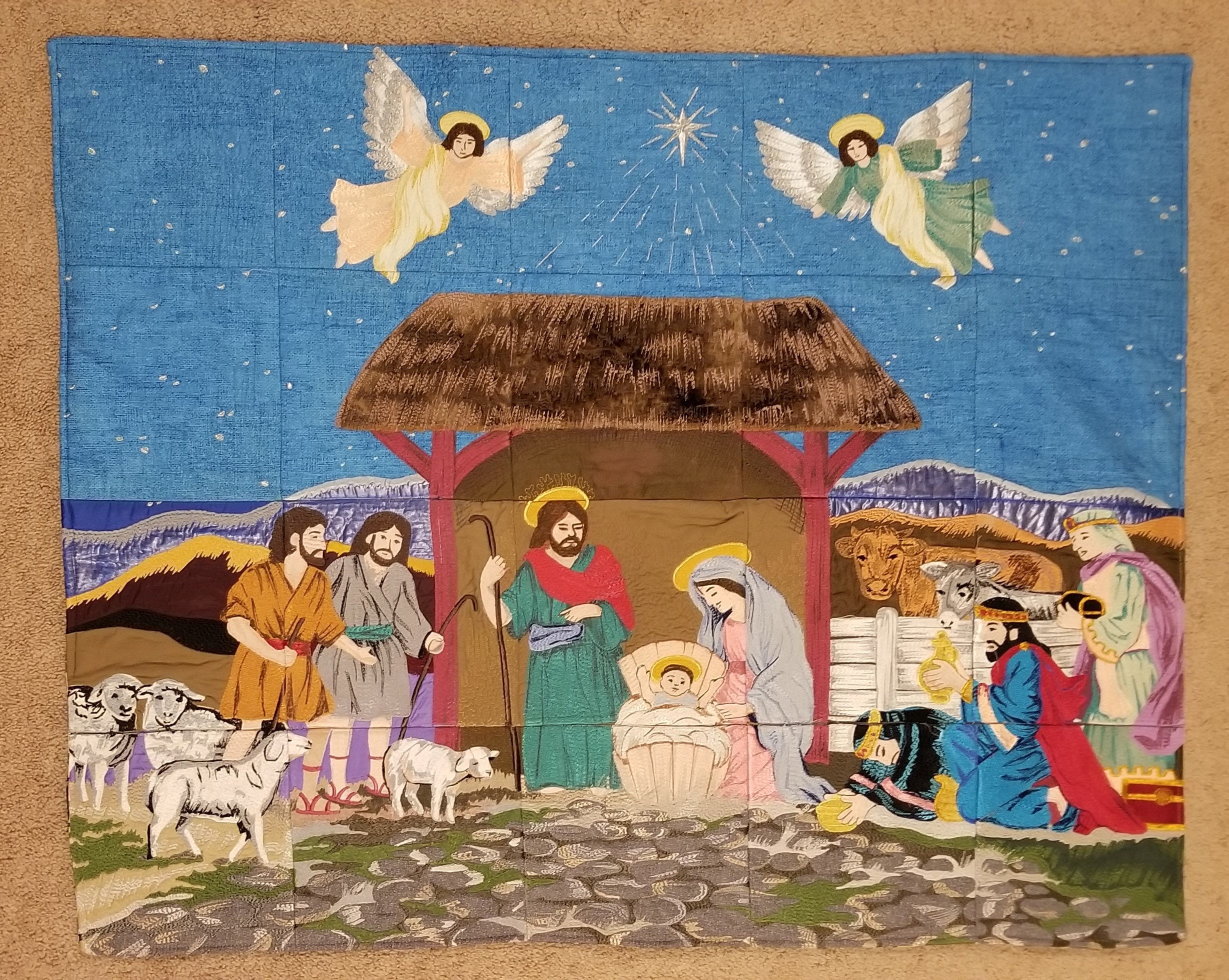 NATIVITY Wall Hanging Etsy