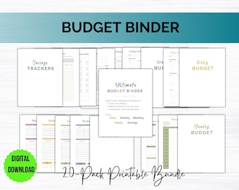 Utskrivbar budgetpärm, ekonomispårare, ekonomiplanerare, utskrivbar budget, budgetplanerare, utskrivbar budgetplanerare, amerikansk brevplanerare