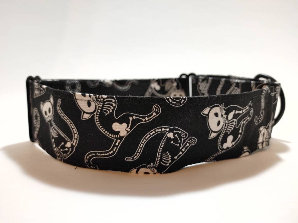 Skelekat Custom Gothic Dog Pet Collar 2 Wide With Etsy