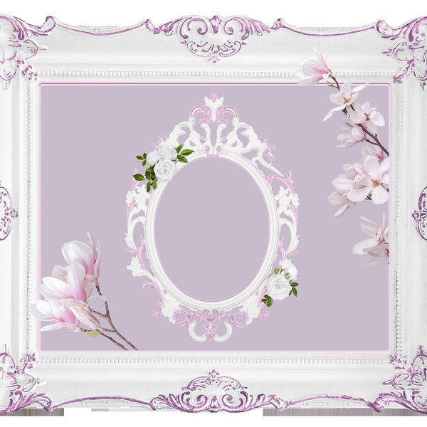 Baroque Frames for Photographer Digital Product Download Dieses Angebot Beinhaltet Zwei Barock Rahmen  Magnolien Lavendel