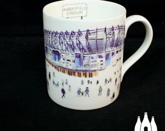 RS: rugby Escocia Murrayfield Stadium ilustrado Bauble por cerámica de Foley