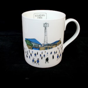 FFG: Oldham Athletic FC - MatchDay@BoundaryPark - Estádio - Ilustrado - Homenagem - Caneca de porcelana fina