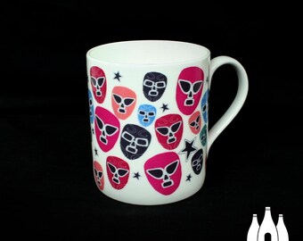 L: Luchador - Mexican Wrestling - Lucha Libre - Inspired - ( Illustrated ) - Inspired - Mug