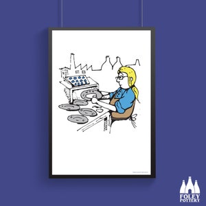 STK: Stoke On Trent - The Lithographer - Decorator - Pottery Worker -  The Potteries - ( Inspired ) - ( Illustrated ) - Fine Art Print