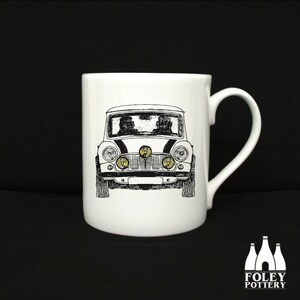 C: Italian Job - Mini  - ( Inspired )  - ( Illustrated ) - Fine bone China  Mug