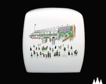 RS: Northampton Saints - MatchDay@Franklin'sGardens - Rugby Stadium - Illustrated -  - Fine bone china - Cube Money Box