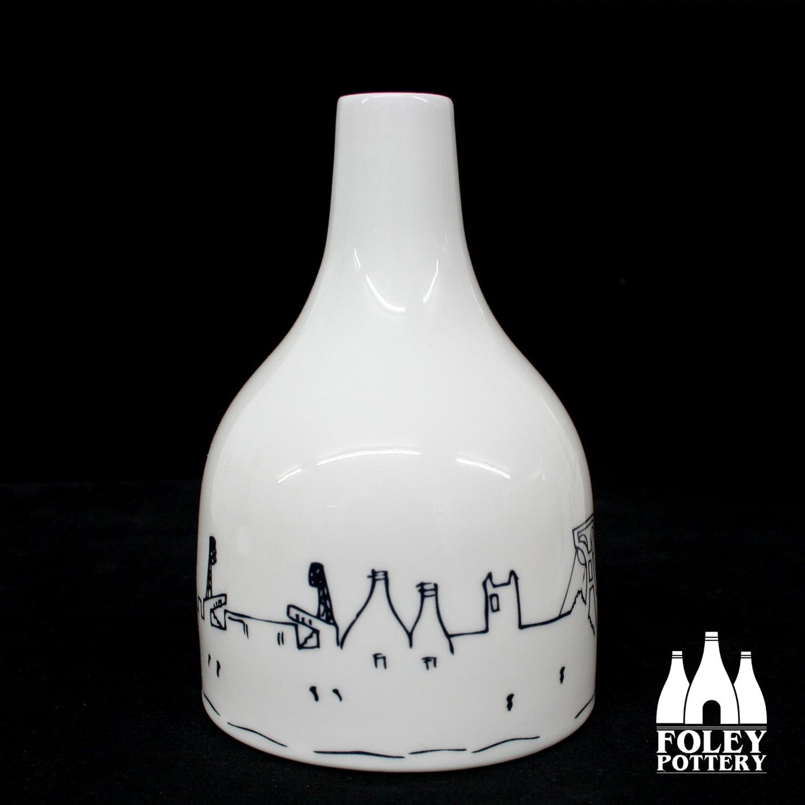 BK Stoke On Trent Bottle Kiln / Bottle Oven Illustrated Etsy