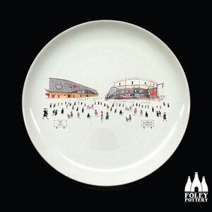 FFG: Southampton FC, The Dell, Then & now, Football Stadium, Illustrated,  inspired,  Match-day - Fine Bone China Plate