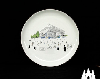 FFG: Leeds United FC - MatchDay@EllandRoad - Stadion - Illustriert - Tribut - Fine Bone China - Coupé Teller